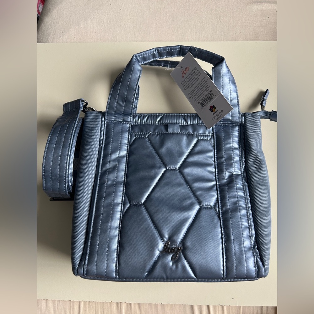 LUG CADENCE CROSSBODY METALLIC BLUE MOON NWT